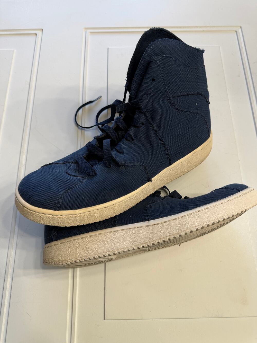 Nike Jordan Westbrook 0.2 Mens Sz 11 Obsidian Blue Canvas High Top Sneakers